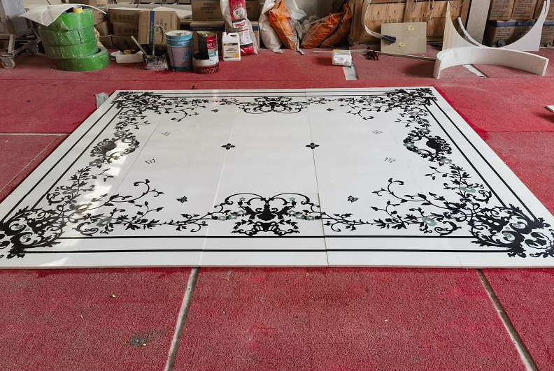 bianco carrara honed herringbone mosaic-5