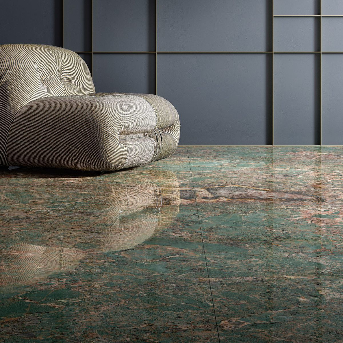 Honed Bookmatch Amazon Green Quartzite Thickness 18MM for Bathroom Walling manufacture