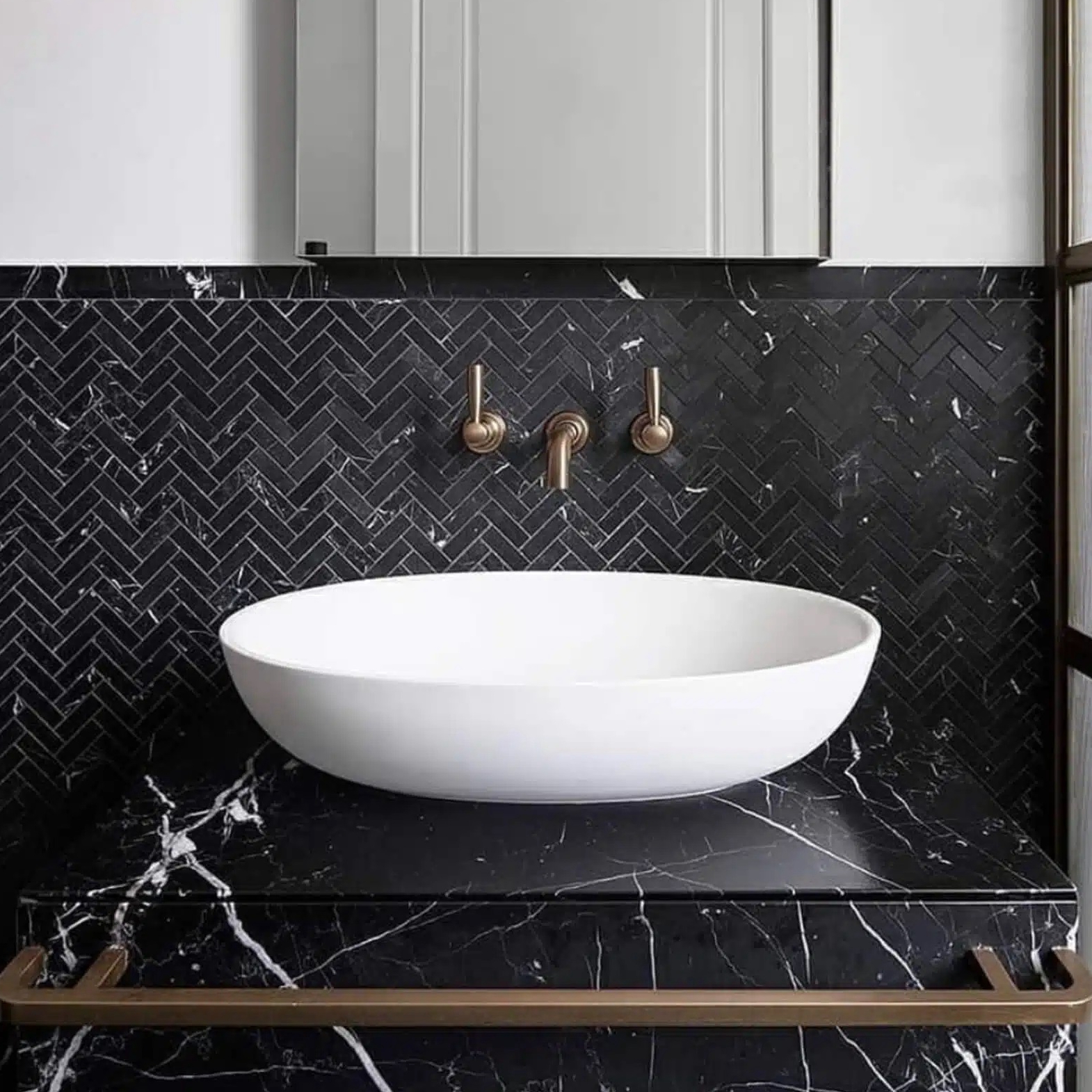 Natural Nero Marquina Black Marble Kitchen Counter and Vanity Top