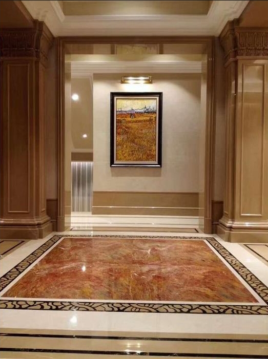 Water jet marble floor tiles details