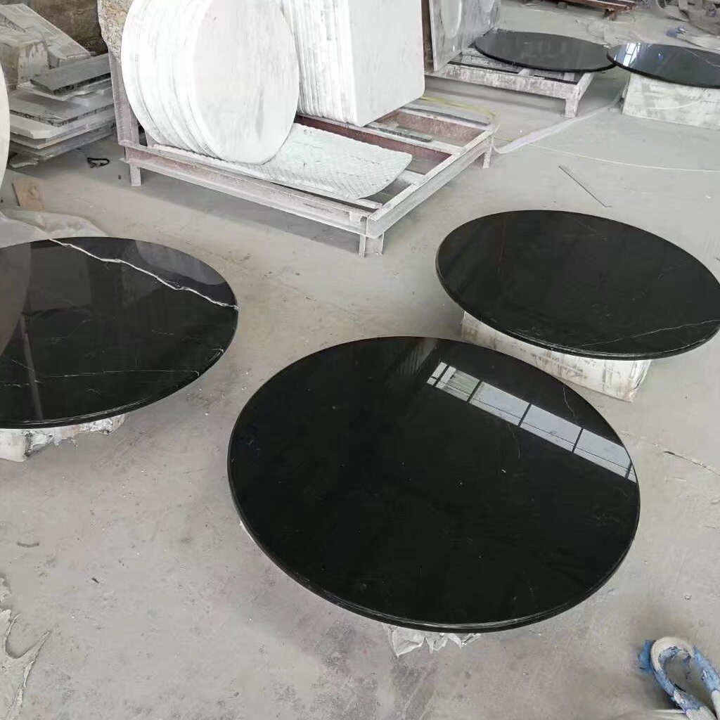 Natural Nero Marquina Black Marble Kitchen Counter and Vanity Top