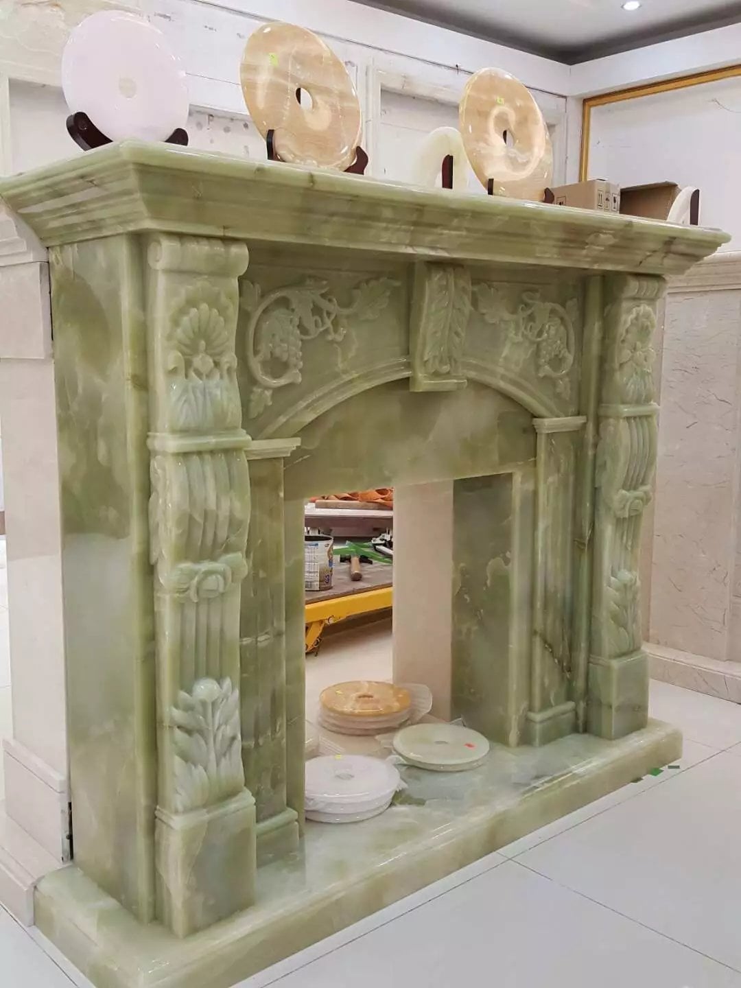 White Marble Fireplace Manufacturer factory