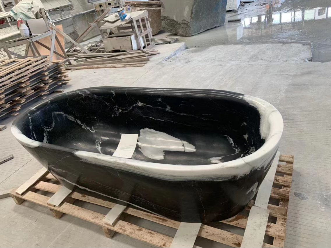 Panda White Marble Bathtub manufacture