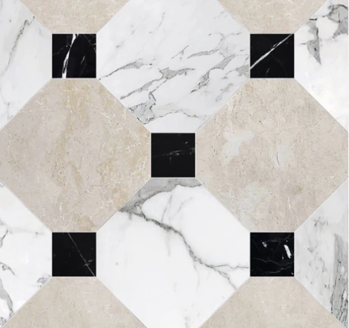 Botticino & Calacatta marble Checkerboard supplier
