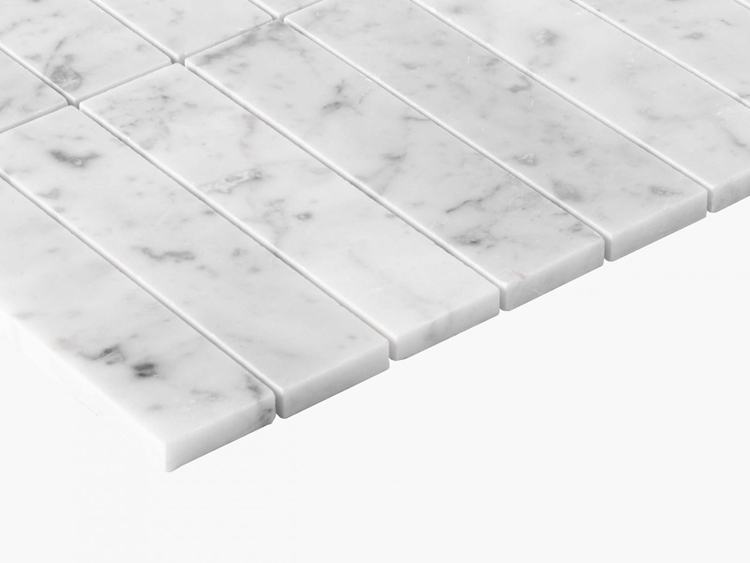 Straight Carrara Honed Natural Marble Mosaic supplier