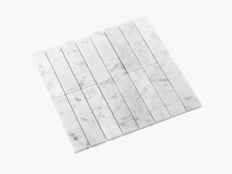 Straight Carrara Honed Natural Marble Mosaic supplier
