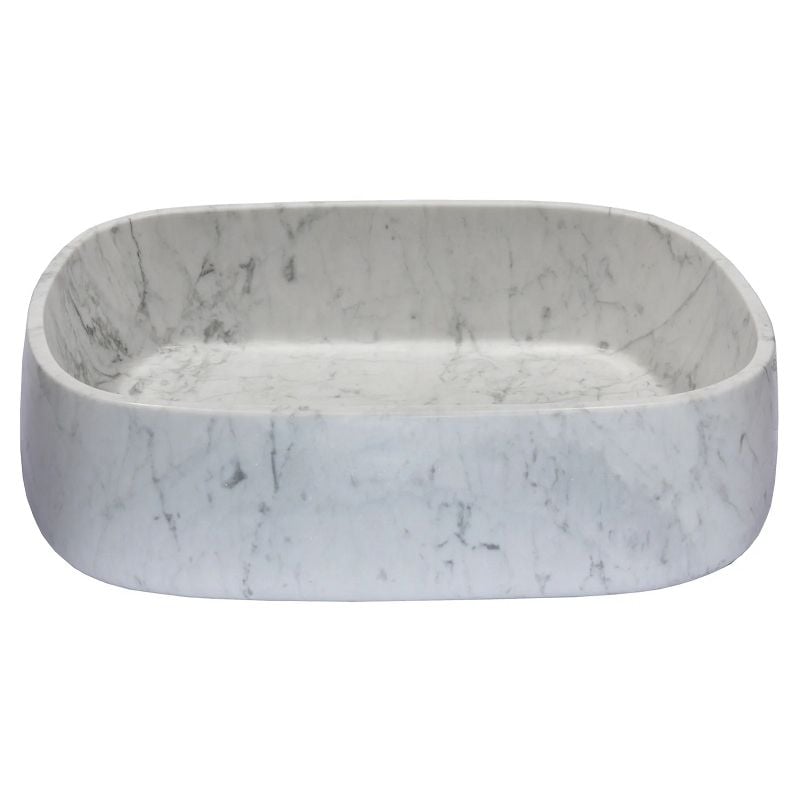 Vaso de mármore Branco Carrara