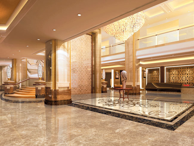 beige travertine square marble mosaic tiles-6