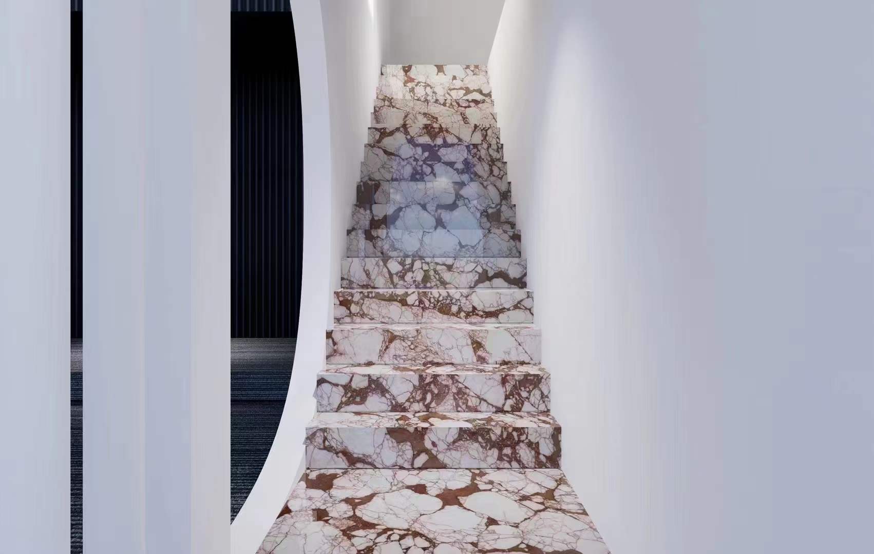 Viola Rose Pink Bvlgarl Flooring Stair details