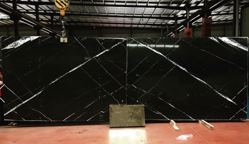China Black Marquina Marble Slab factory