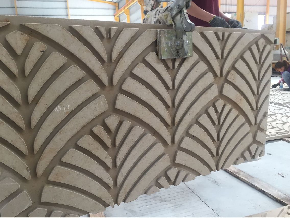 Leather Brushed and Elegant Jura Beige Limestone for Walling Facade manufacture