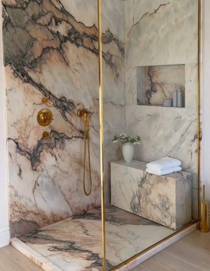 Azulejos de Parede de Quartzo Rosa de Quatro Estações para Banheiro