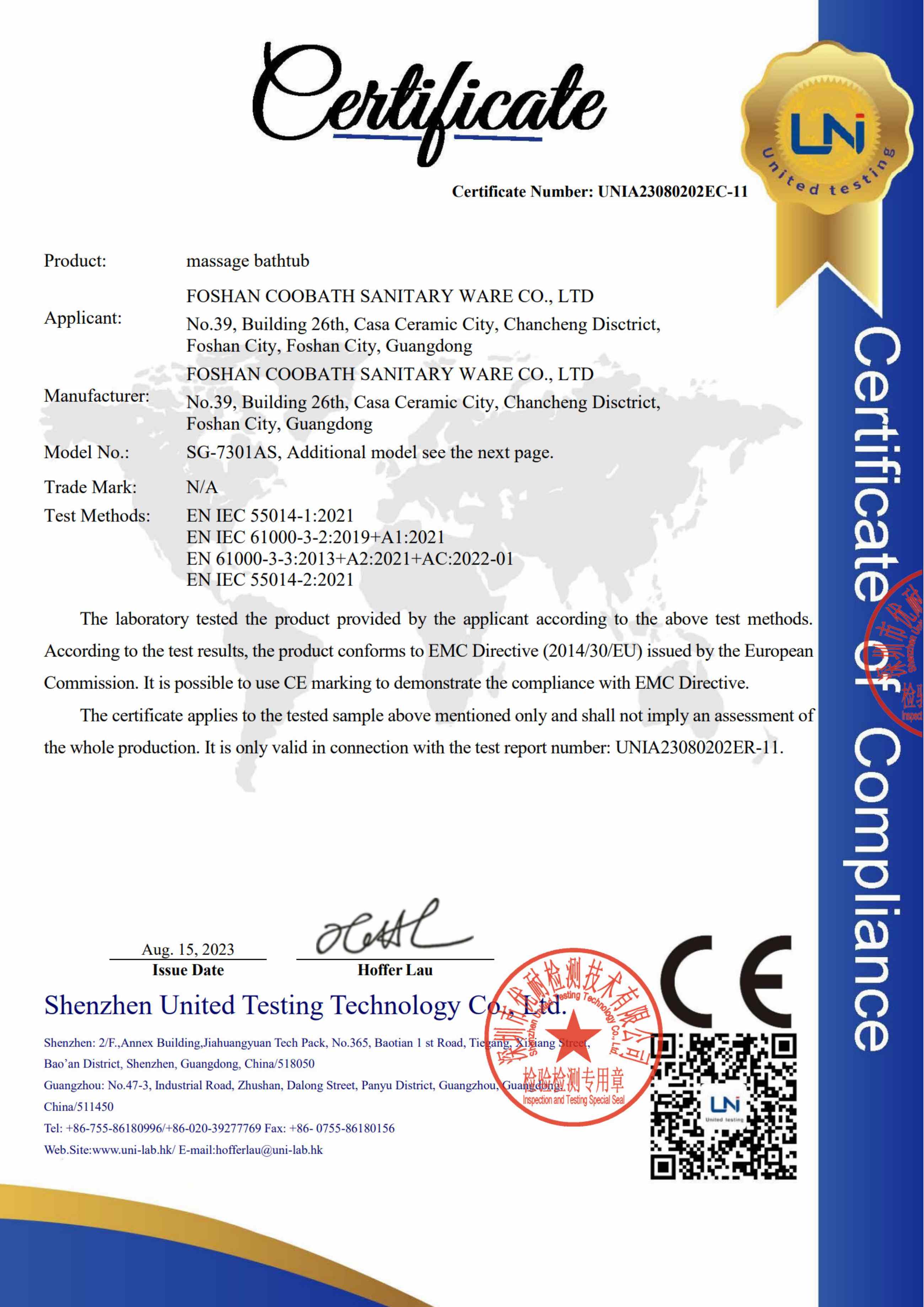 Certificate
