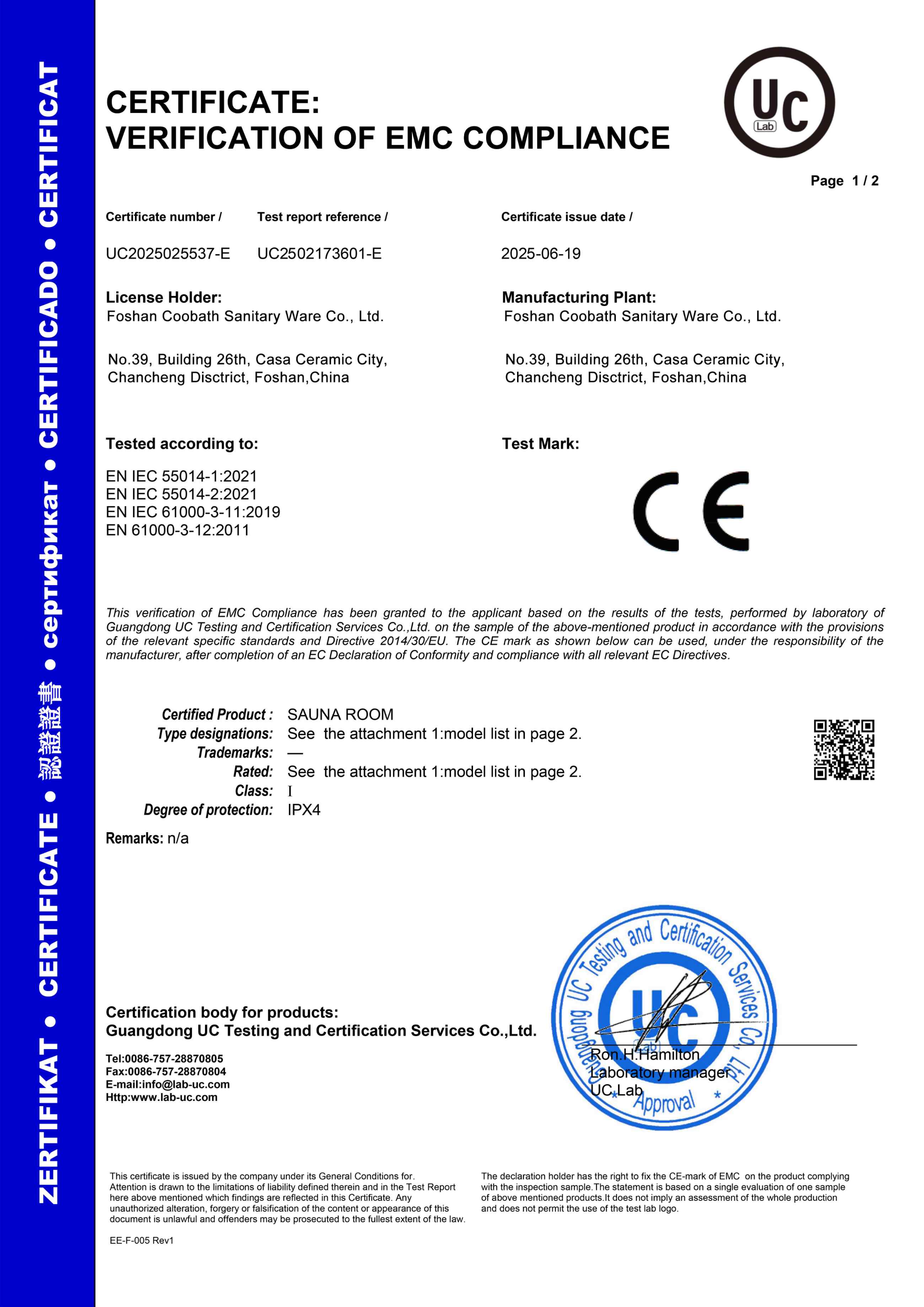 Certificate