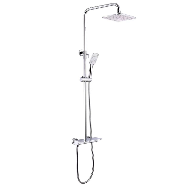 LE650203 Durable Brass Bath  Rain Rainfall Shower Faucet Set Mixer Complete Kit for Bathroom