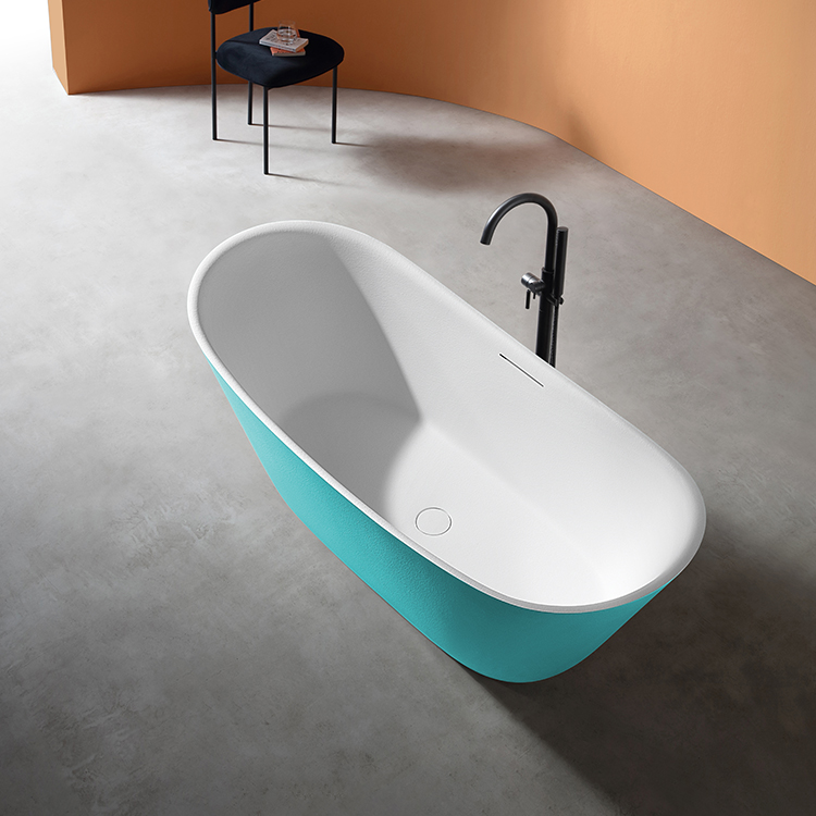 D008 Luxury Modern Soaking Tub Free Standing Acrylic Bathroom Spa Design Feature