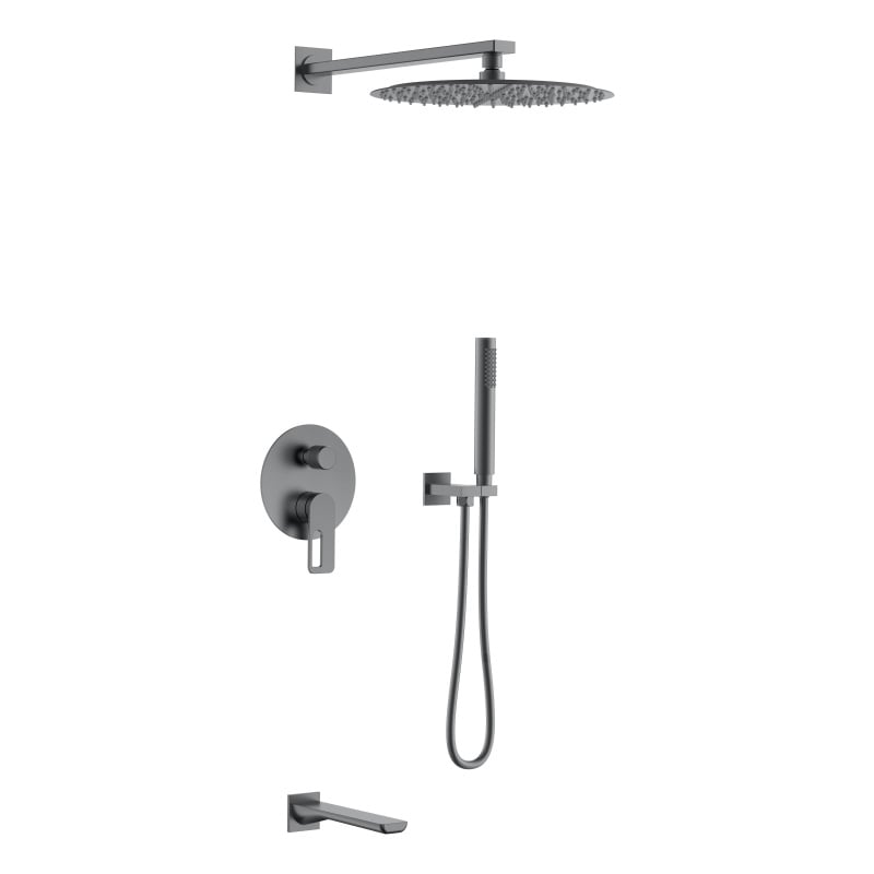Rangkaian Zorn 1LN080303, Set Keran Campuran Tembaga Tersembunyi Premium untuk Sistem Pancuran Hujan dan Pancuran Air Terjun di Kamar Mandi, Finishing Krom