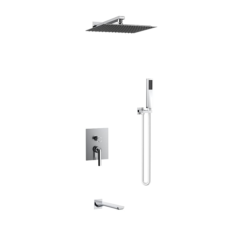 Rangkaian Mairui 1LN550303, Set Spa Kamar Mandi All-in-One dengan Pencampur Tembaga Tersembunyi, Pancuran Hujan dan Perlengkapan Air Terjun, Emas