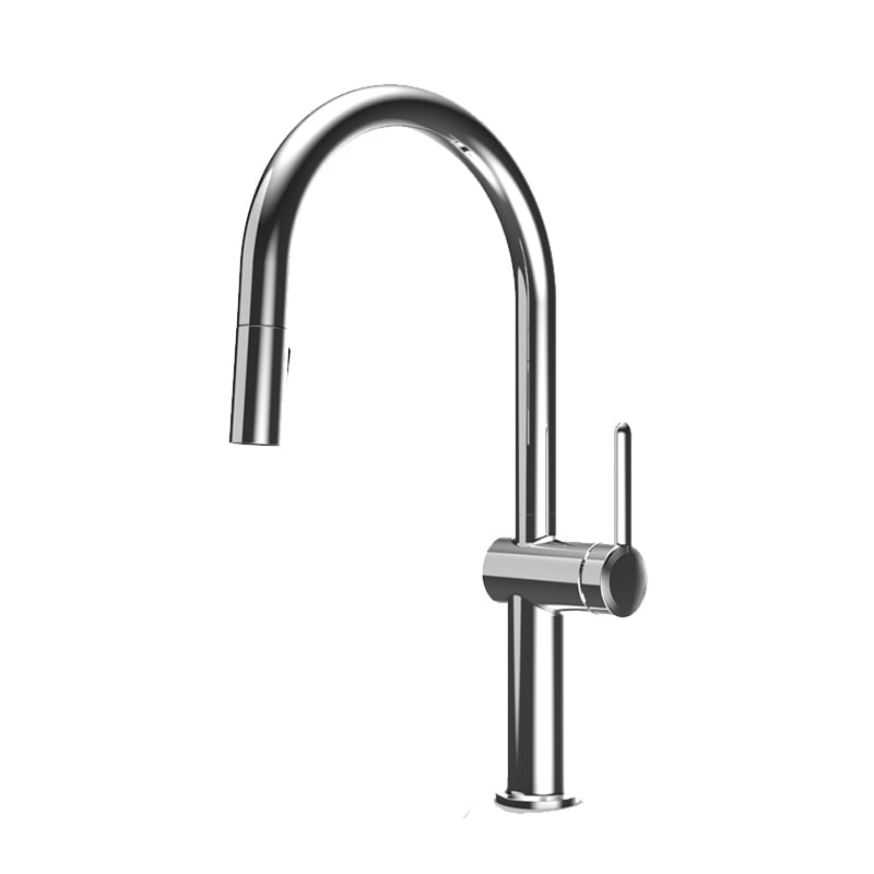 1KP200103 Toptan satılan brass soyuducu və isti su qarışdırıcı kranı çıxarılabilən püskürməli başlıqla və elastik dizaynla mətbəx kranı üçün, boz rəngdə