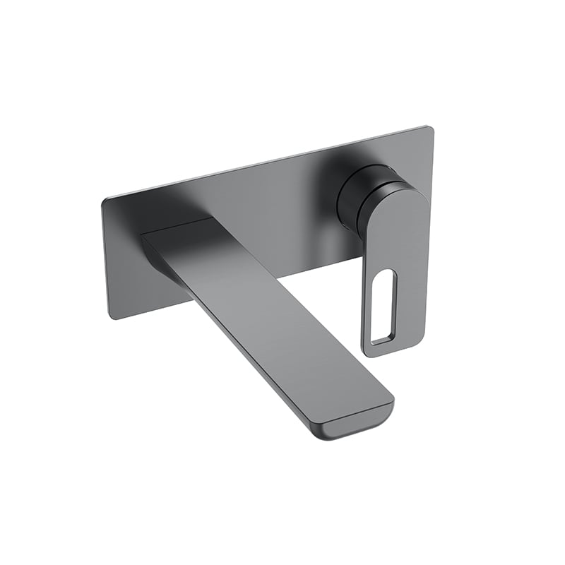Seri Zorn 1LN080102 Pengatur Air Berbahan Kuningan Bebas Timbal Dua Lubang untuk Wastafel Kamar Mandi, Keran yang Dipasang di Dinding (Wall Mounted Faucet) Warna Rose Gold