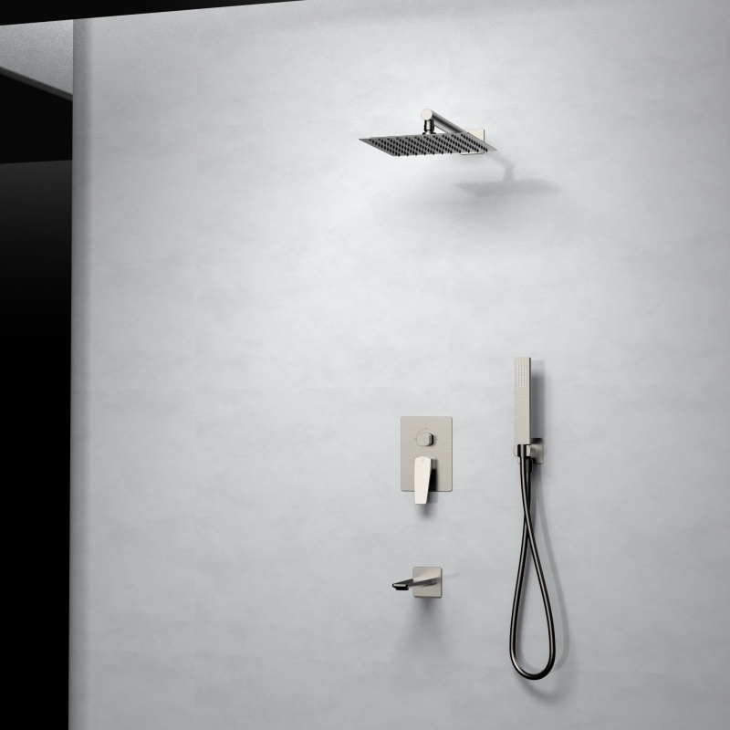 Seri Nuoya 1NY500702 Katup Kuningan Premium Tersembunyi untuk Sistem Shower Hujan dan Spout Air Terjun di Spa Kamar Mandi Warna Abu-abu Senapan