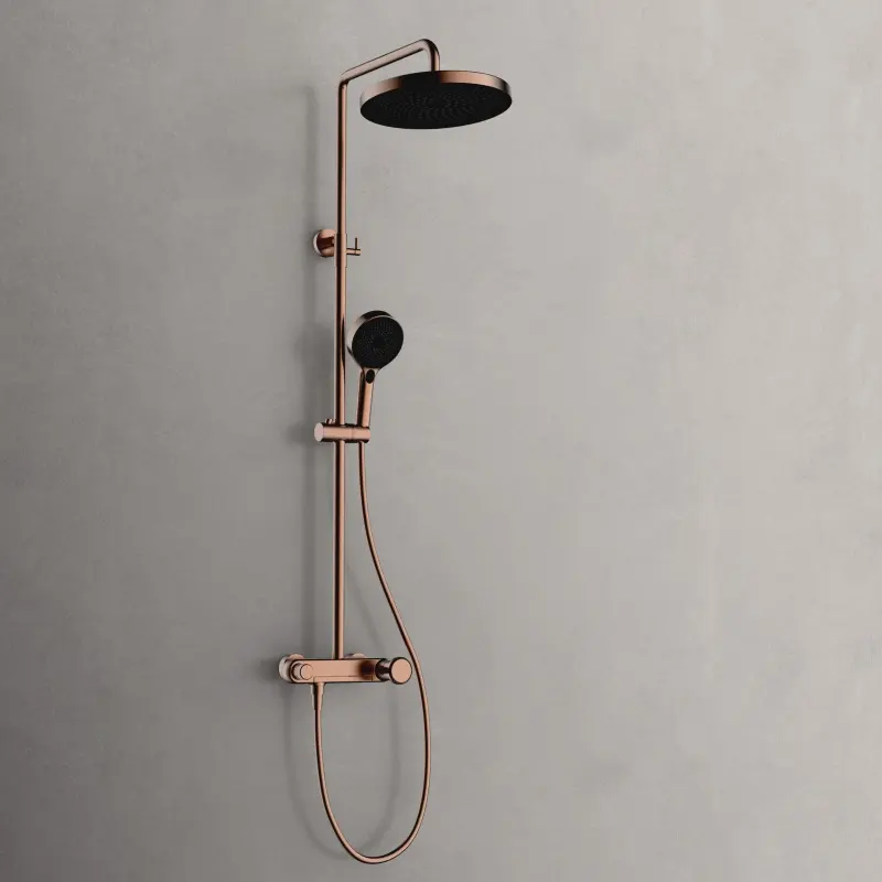 How does a modern shower combine style and functionality effectively?
