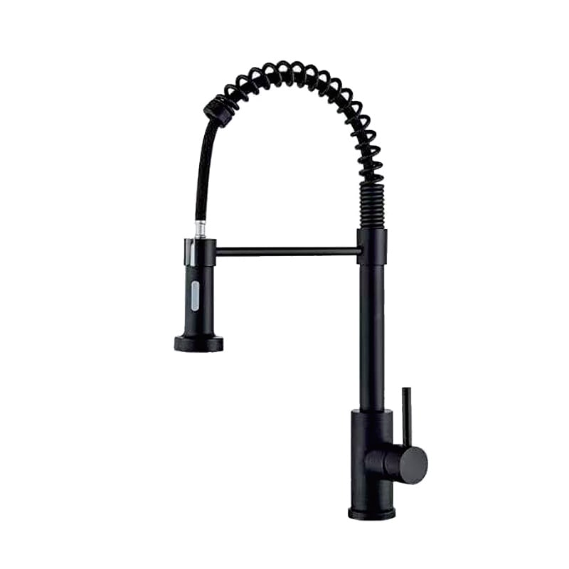 1LX210206 Best Single Handle Brass Faucet for Kitchen with Pull Down Sprayer and Hot Cold Water Mixer