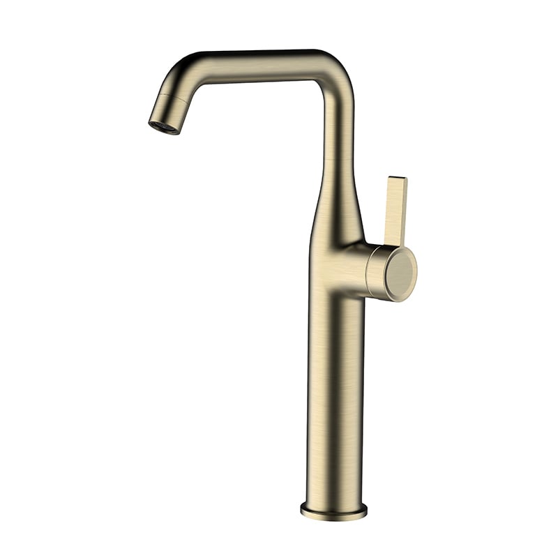 1LX210205 Hot Sell Brass Pull Down Spray Kitchen Faucet with Single Handle for Cold Hot Water Brushed Gold