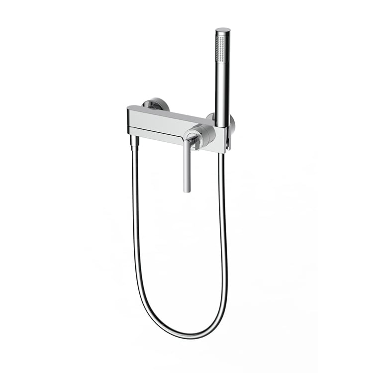 Rangkaian Duruo 1LN780400, Mixer Pancuran dan Set Keran Bak Mandi Kuningan untuk Bak Mandi Mewah, Finishing Abu-abu Metalik (Gun Grey)