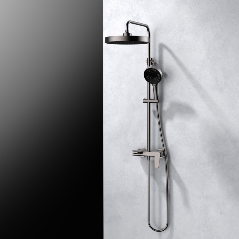 Nuoya Series 1NY500600 3 Function  Wholesale Anti-Corrosion Brass Bath Rain Rainfall Shower Faucet Set Mixer Complete Kit Chrome