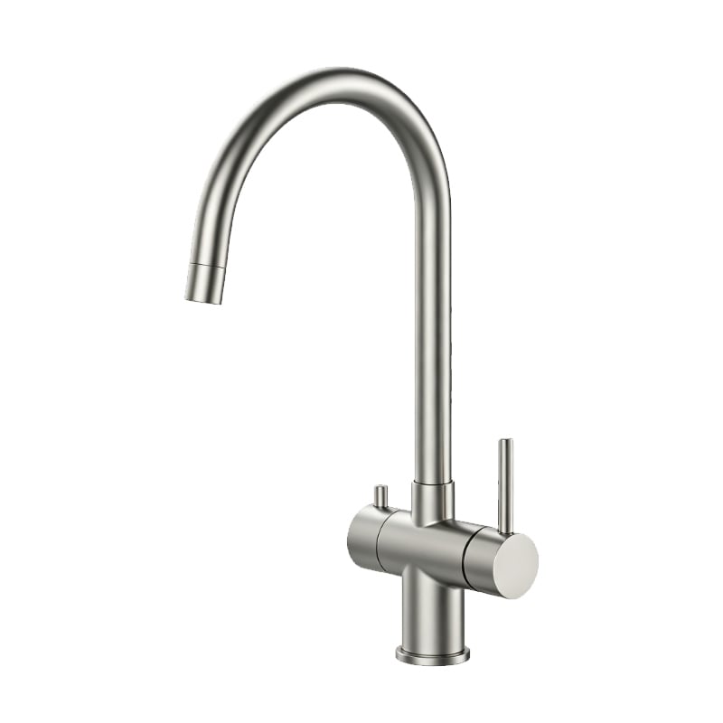 1KP200202 Flexible 360 Rotation Brass Kitchen Faucet with Pull Out Sprayer and Single Handle Mixer Gun Grey