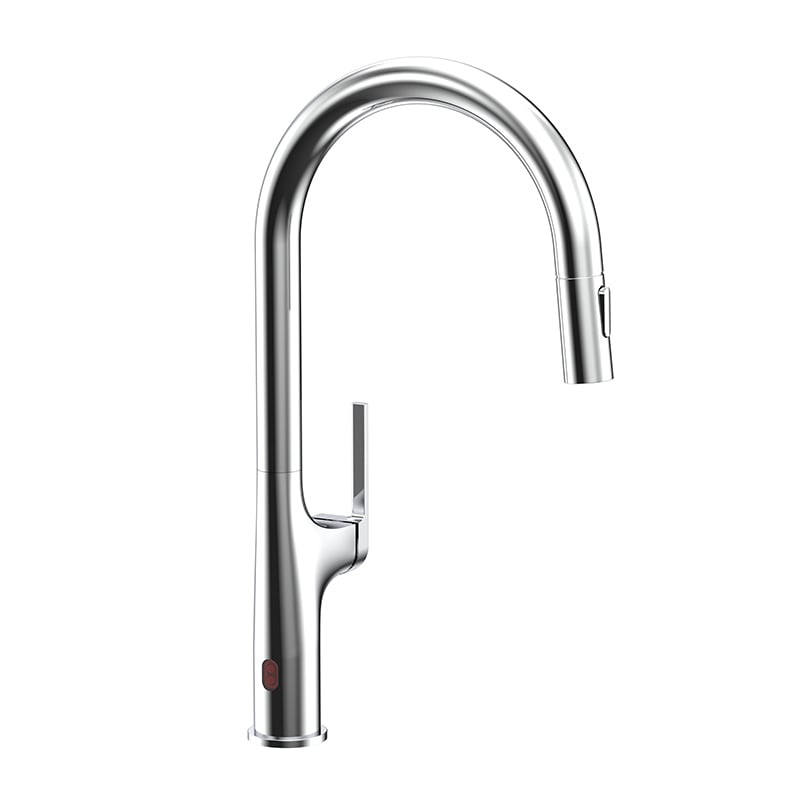 1RO950200C Cold and Hot Water Mixer Brass Tap with Pull Out Sprayer and 360 Rotation for Kitchen Sink Gold