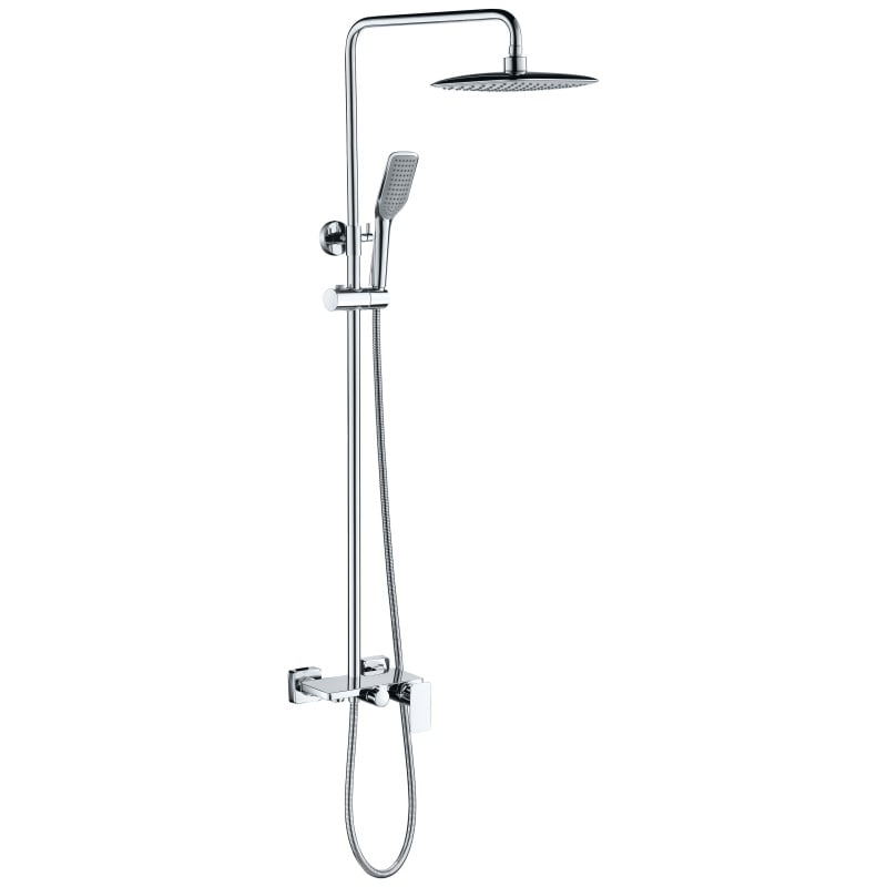 LE640104 Set Mixer Pancuran Kamar Mandi dari Kuningan Lengkap dengan Keran Pancuran Hujan untuk Kamar Mandi Modern