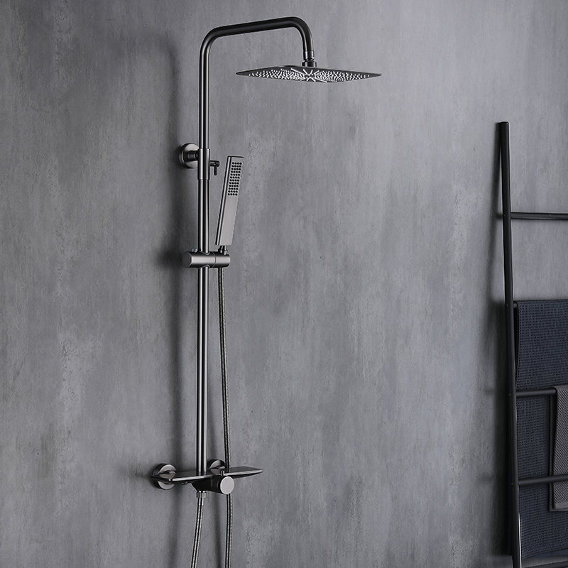 Cool Series 1LN810302 Wholesale Premium Wall Mounted Brass Rain Shower and Mixer Faucet Kit for Bathroom Chrome