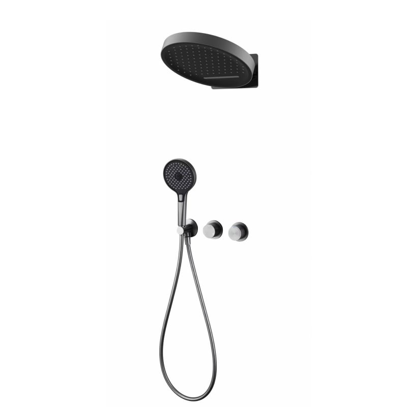 LE840202 Luxury Bathroom Fixtures Concealed Brass Mixer Valve with Rain and Waterfall Shower Set