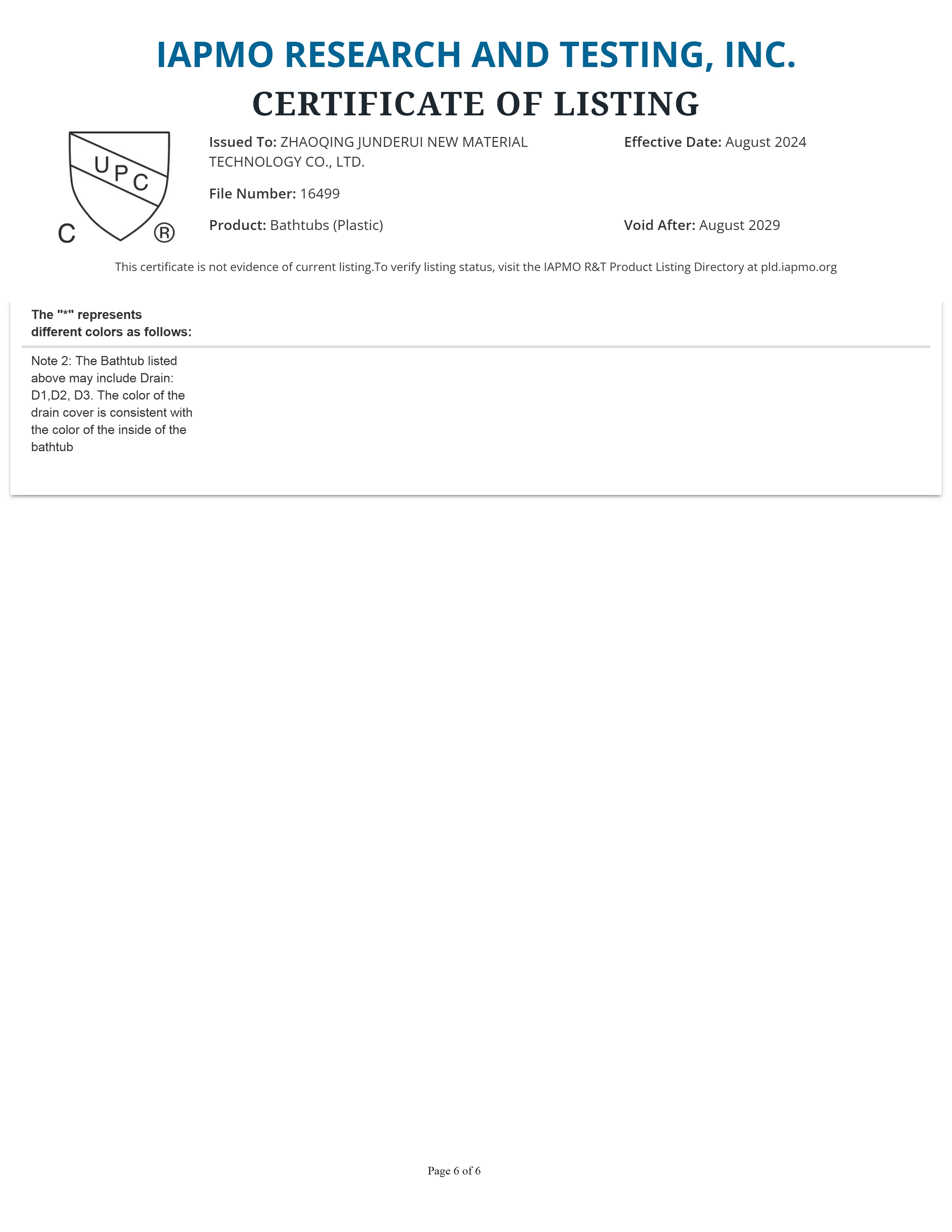 Certificate
