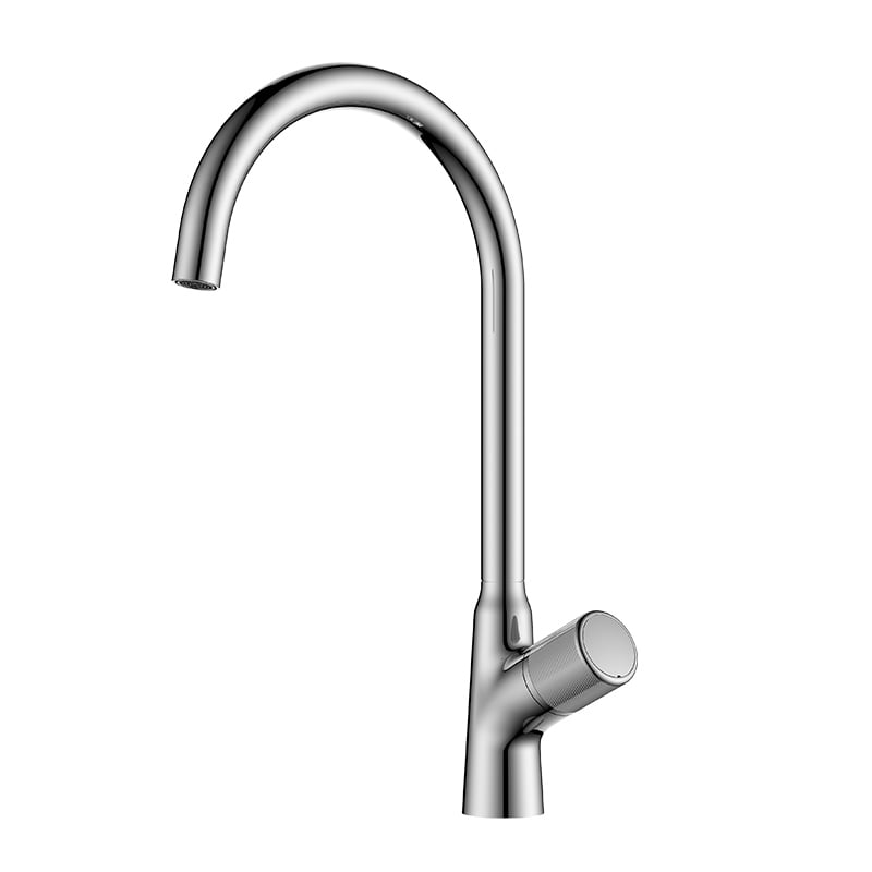 1LN020200 Kitchen Sink Brass Faucet with Pull Out Sprayer Mixer Tap Chrome