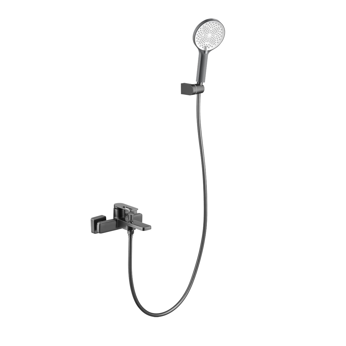 Zorn series 1LN080301 Elegant Brass Bathtub Faucet Set Wall Mounted Spout and Shower Mixer Brushed Gold