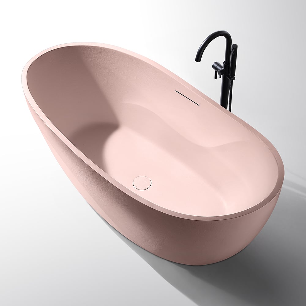 D007 Bak Mandi Berdiri Bebas dari Akrilik untuk Relaksasi Spa Kamar Mandi Dalam Ruangan Modern dan Retret Menenangkan
