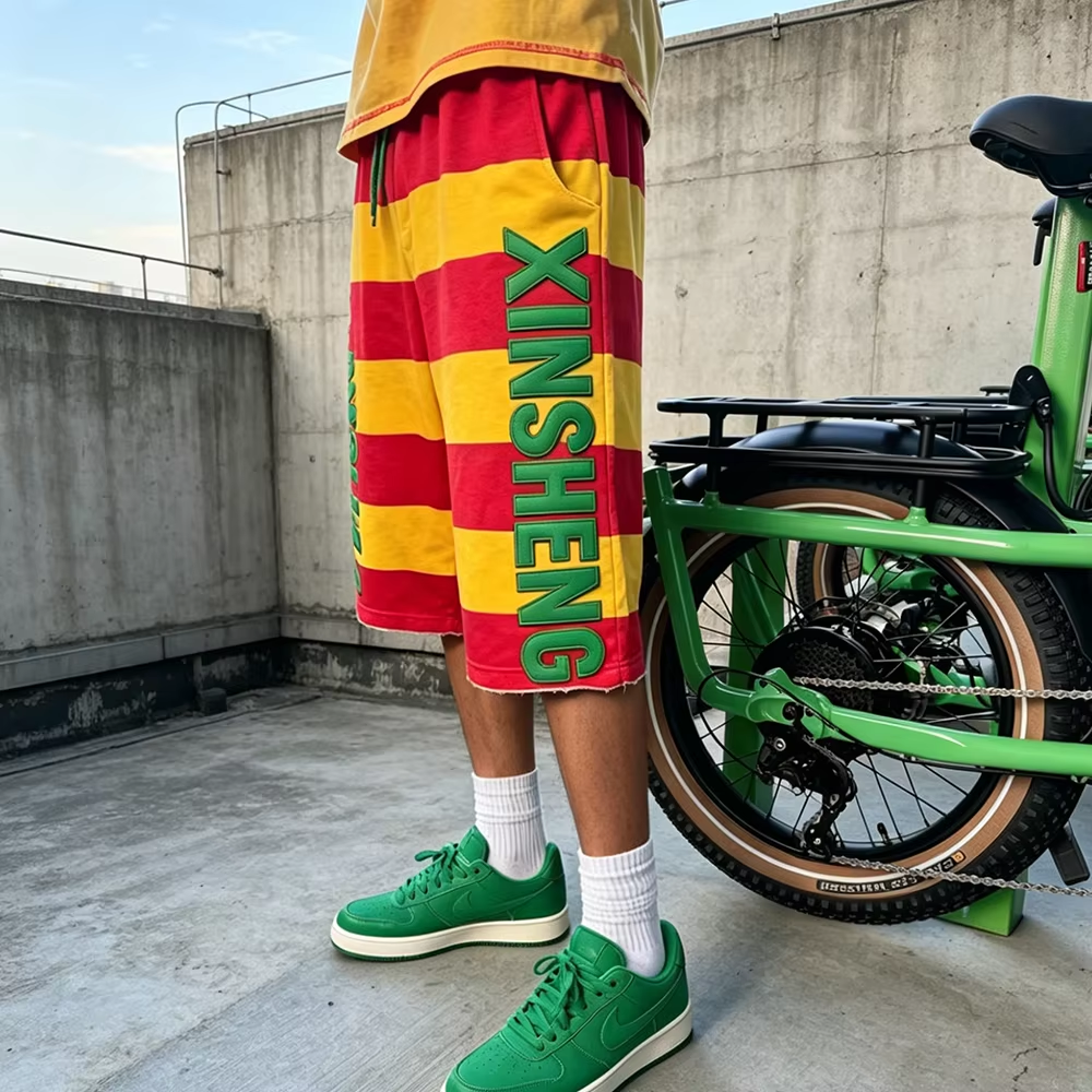2026s trendende knælange bukser til mænd | Brugerdefineret fremstilling af striberede streetwear