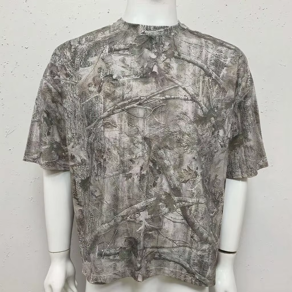 Produttori di Abbigliamento di Dongguan Maglietta Personalizzata Oversize 100% Cotone con Stampe Totali Mimetiche Camicia con Grafica T-shirt per Uomo