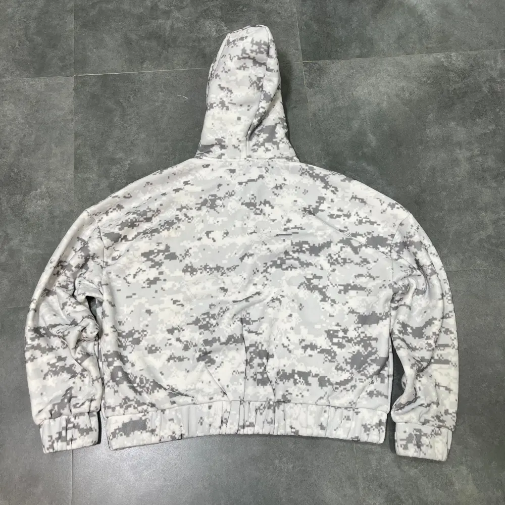 New Arrival: Cropped Digital Camo Full Zip Hoodie