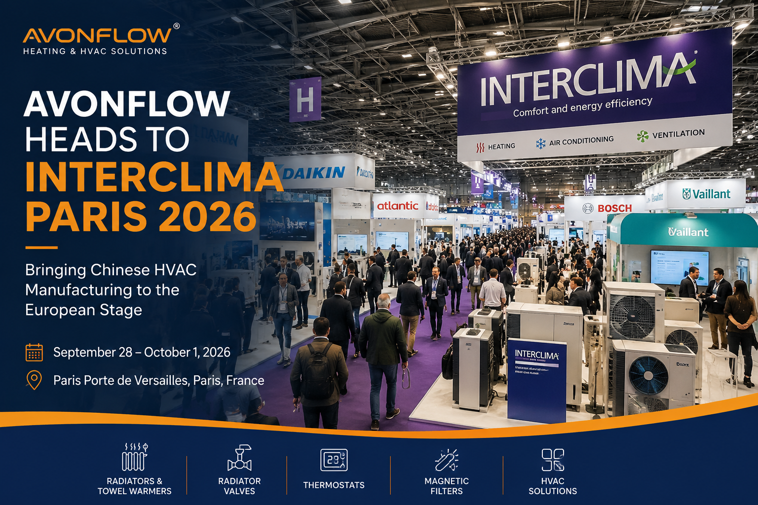 AVONFLOW Heads to InterClima Paris 2026, Bringing Chinese HVAC Manufacturing to the European Stage
