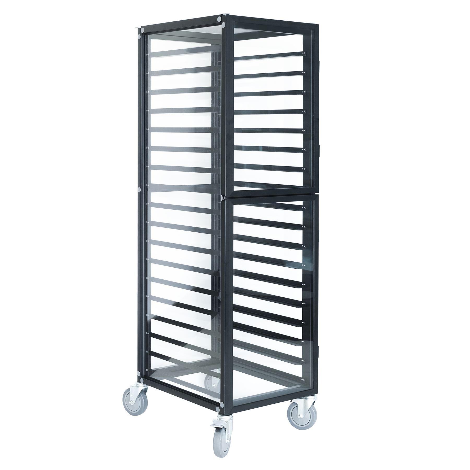 18 Tier 625x470x1790mm Aluminum Cooling Tray Rack Bakery Trolley