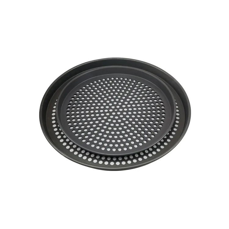 12/15/18 Pulgadas Aleación de Aluminio Perforado Plato de Pizza Anodizado Duro Molde para Hornear Pasteles