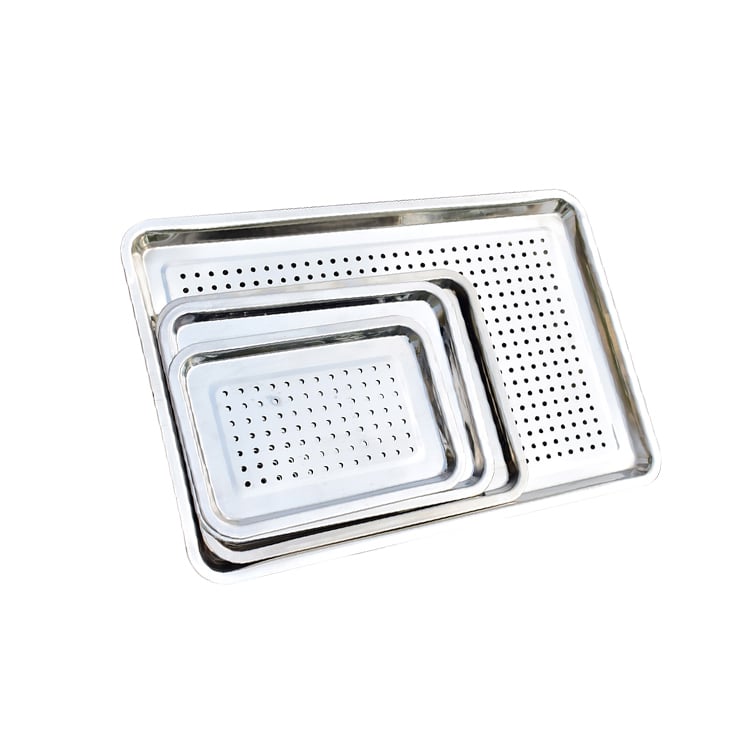 bandeja para hornear perforada de acero inoxidable 304 de 59,5x39,5cm