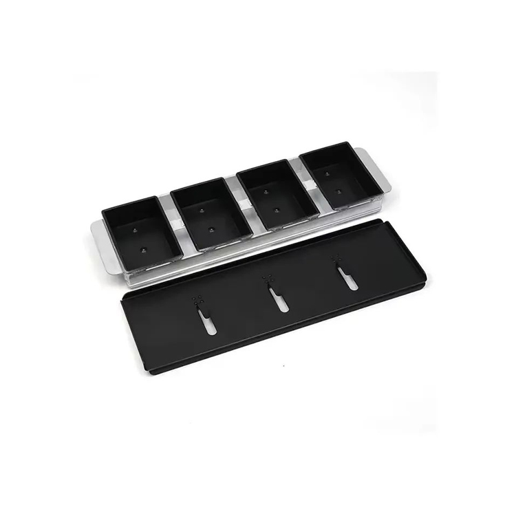 4 Correas 590x175x68mm Aluminio Antiadherente Molde para Pan de 165g
