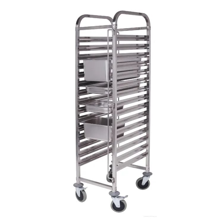 carretilla de bandes GN d'acero inoxidable 15 nivells 590x670x1700mm