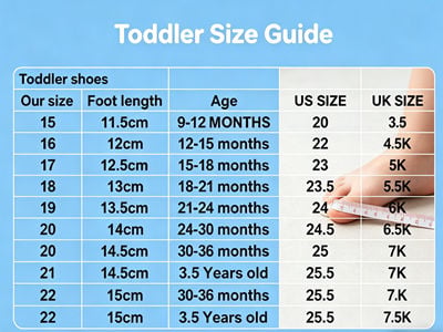 Toddler shoes size