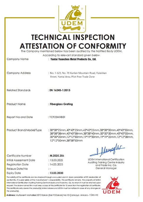 TECHNICAL INSPECTION ATTESTATION OF CONFORMITY
